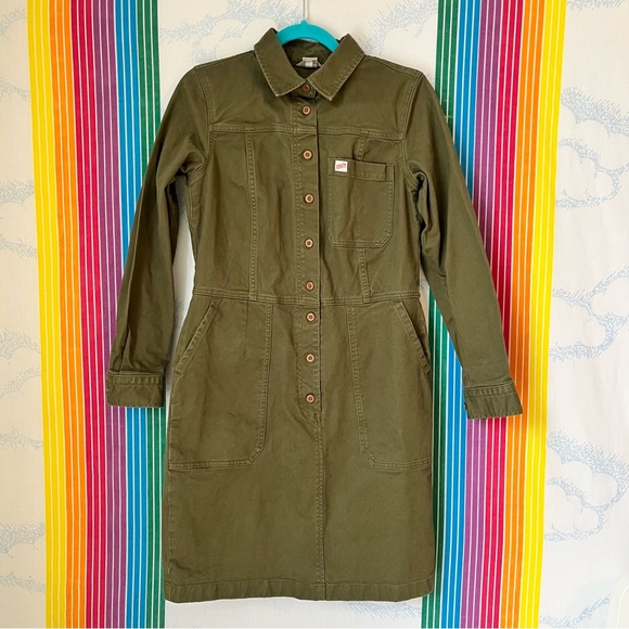 Duluth Trading Co Dresses & Skirts - DULUTH TRADING CO studio utility boilersuit heavyweight cotton long sleeve dress